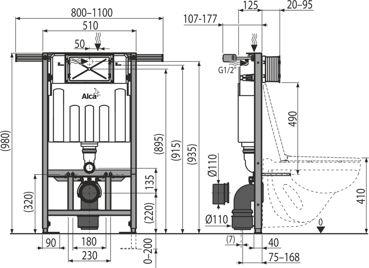 AM102/1000 Jádromodul - Predstenový inštalačný systém pre suchú inštaláciu (predovšetkým při rekoštrukcii bytových jadier)